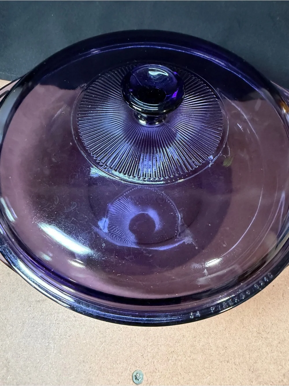 Vintage Pyrex 024 Originals Amethyst Purple 2 Qt Round Covered Casserole USA